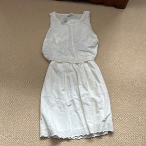 Madewell cotton eyelet mini dress